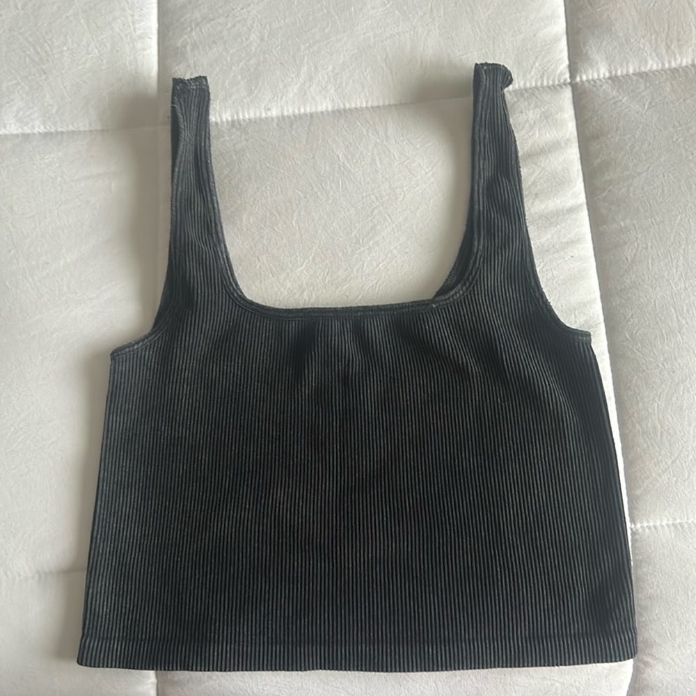 Forever 21 charcoal black tank top size S/M